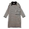 Lazy Wind Striped Knitted Dress Femininity Autumn New Retro Loose Medium and Long Sweater Skirt