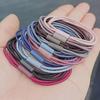 Korean Style Elastic Black Hair Ring - Three-in-One Colorful Rubber Band 