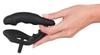 Penis Ring with Vibration and Dildo - Black Velvets