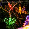 Halloween String Lights 20FT 40LEDs Bat Shaped Decorative Hanging Lights Waterproof Warm White Light Battery Operated