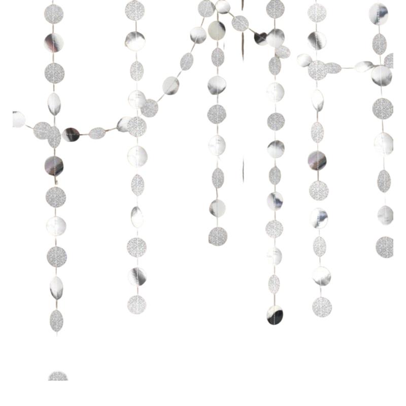 Shimmering Glitter Circle Party Decorations Garlands Bunting Banners Photo Props Durable Paper