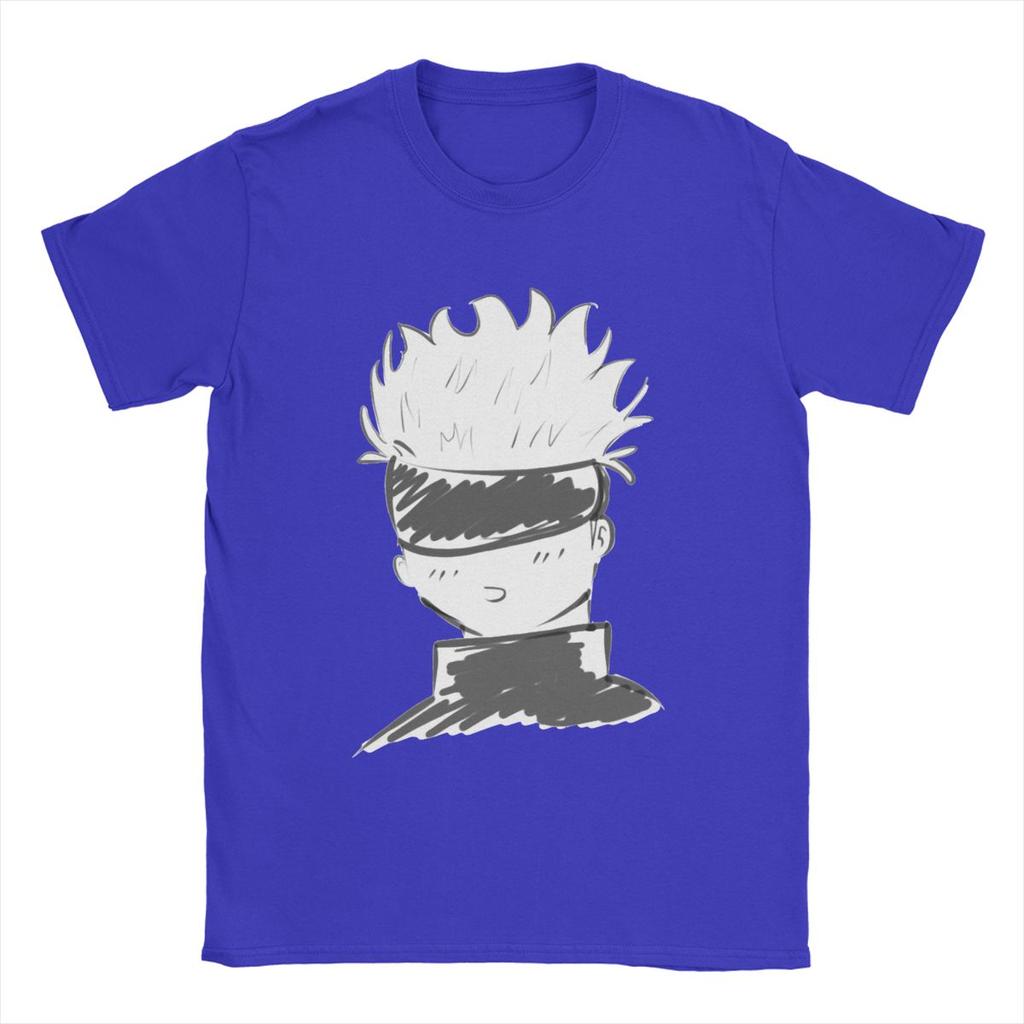 Funny Gojo Satoru T-Shirts for Men Round Neck 100% Cotton T Shirts JJK Anime Short Sleeve Tee Shirt 5XL Tops