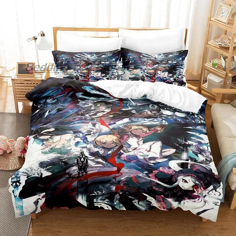 Overlord Bedding Collection Single Twin Full Queen King Size Bed Collection Aldult Kid Bedroom Duvetcover Collections 3D Print Skeleton Anime New