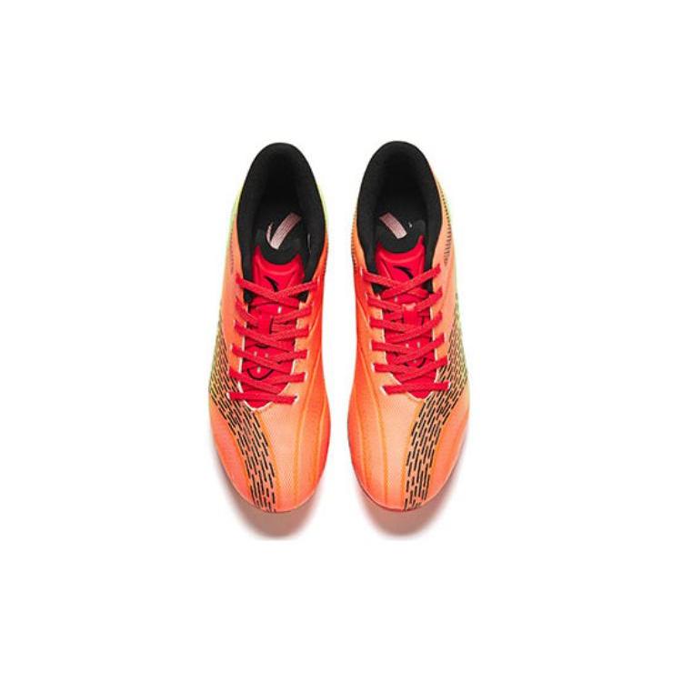 Anta MG Comfortable Slip Resistant Soccer Shoes Men's Fluorescent Laser Red 912332222-1