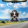 Acrylic Gothic Retro Character Hanging Charm For Festive Halloween Car Decor