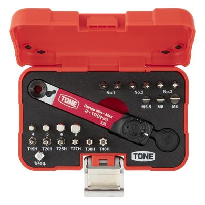 TONE Torque Bit Ratchet Set Bit 21 Pieces TBS20, Insertion, 10N·m,