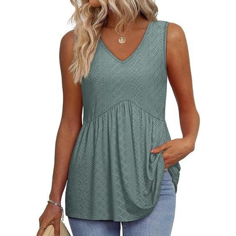 Women's Vest Fashion Elegant Ruffle Top Women's Elegant Sleeveless V-neck Doll Vest