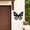 1pc Elegant Metal Butterfly Wall Art Decor, Outdoor Large Garden Art, Housewarming Decoration, Modern Home Decorative Hangings