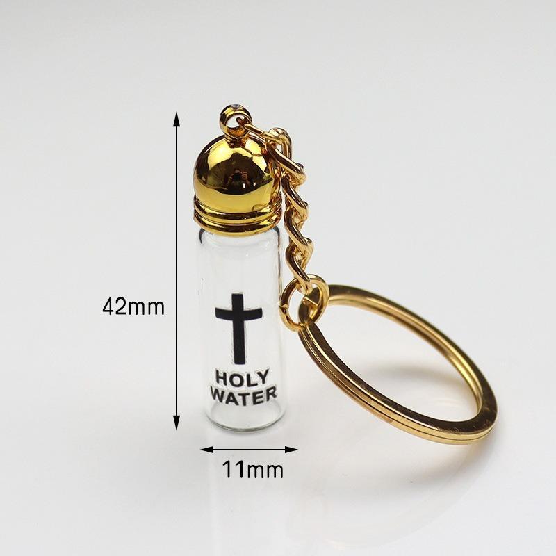 Chaveiro de Garrafa Vazia de Vidro Pingente Transparente Frascos de Óleos Essenciais Perfume Mini Garrafa dos Desejos Chaveiro Para Artesanato DIY