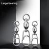 10Pcs Fast Speed Bearing Fishing Swivels Snap Connectors Stainless Steel Link Rings For Lure Tackle And Baiting