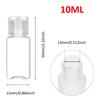 Travel Small 10ml Plastic with for Essential and 10-Pack Bottles, Containers, Clear/Colorless, Butterfly-Shaped Caps, Lotion, Oils, More. (LIMUNJIZ)