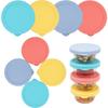 Multipurpose Silicone Jar Lid 4Pcs Set Airtight Glass Dessert Custard Cup Covers For Food Preservations And Organization