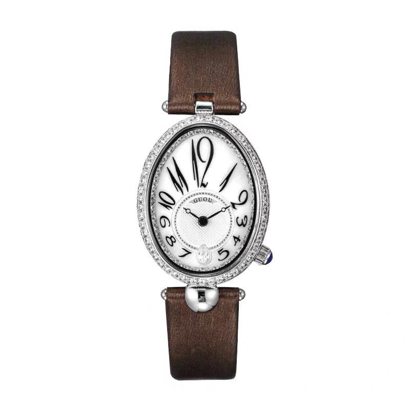 

2021 Модный Лучший Бренд Класса Люкс Женские Часы Овальный Циферблат Элегантные Часы Браслет Со Стразами Женские Часы Бриллиантовое Платье Кварцевые Наручные Часы Relogio