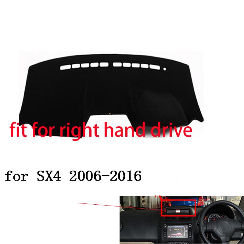 For Suzuki SX4 2006-2016  Right and Left Hand Drive Car Dashboard Covers Mat Shade Cushion Pad Carpets Accessories
