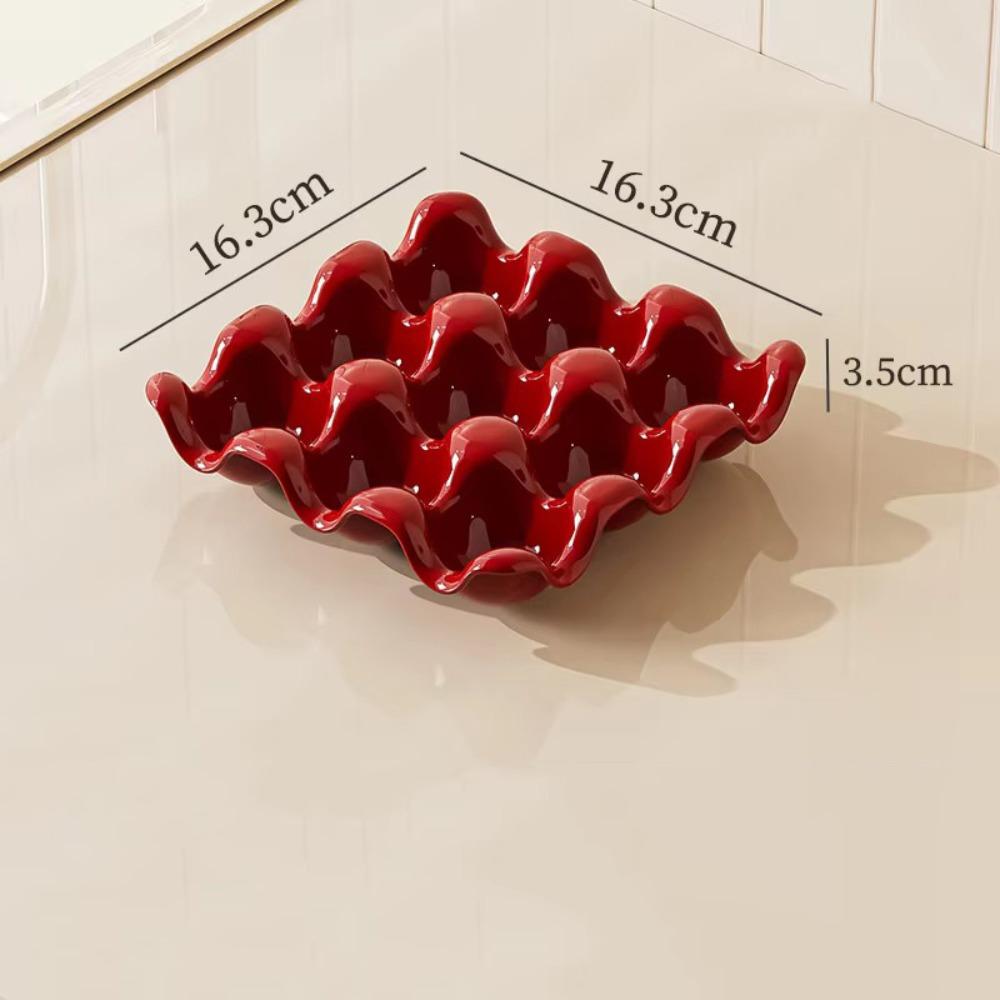 Divided Compartments Egg Organizer PET Eggs Fresh Storage Box  Kitchen Countertop