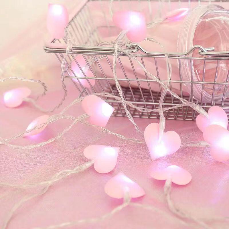 Heart String Fairy Lights for Dorm Room & Valentine's Day Decor
