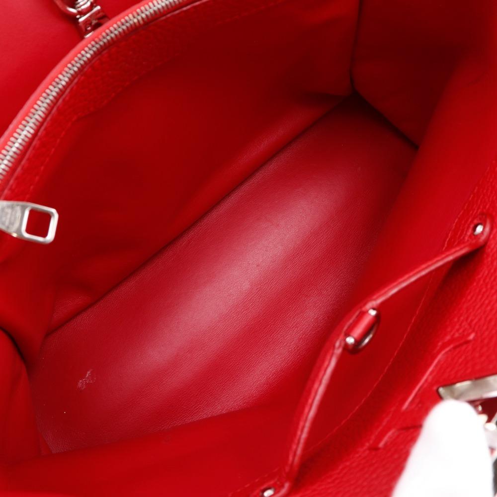 Louis Vuitton CAPCSINE MM Handbag M94412 Parnasea Red/Taurillon Clemence Leather Women Used