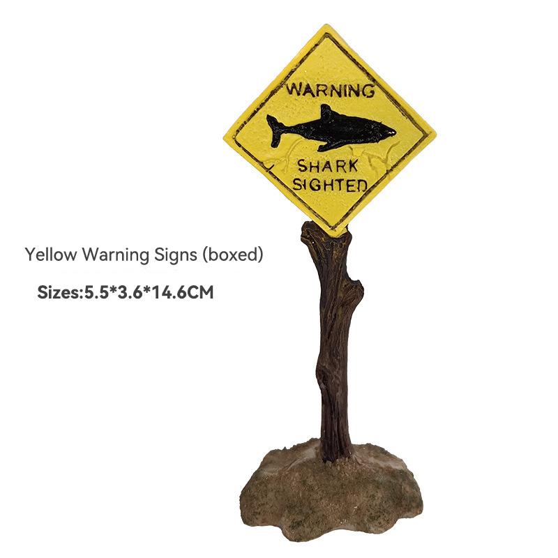 1Pcs Creative Resin Warning Signs Fish Tank Decoration Aquarium Signs Crafts Aquarium Aquascape Decoration