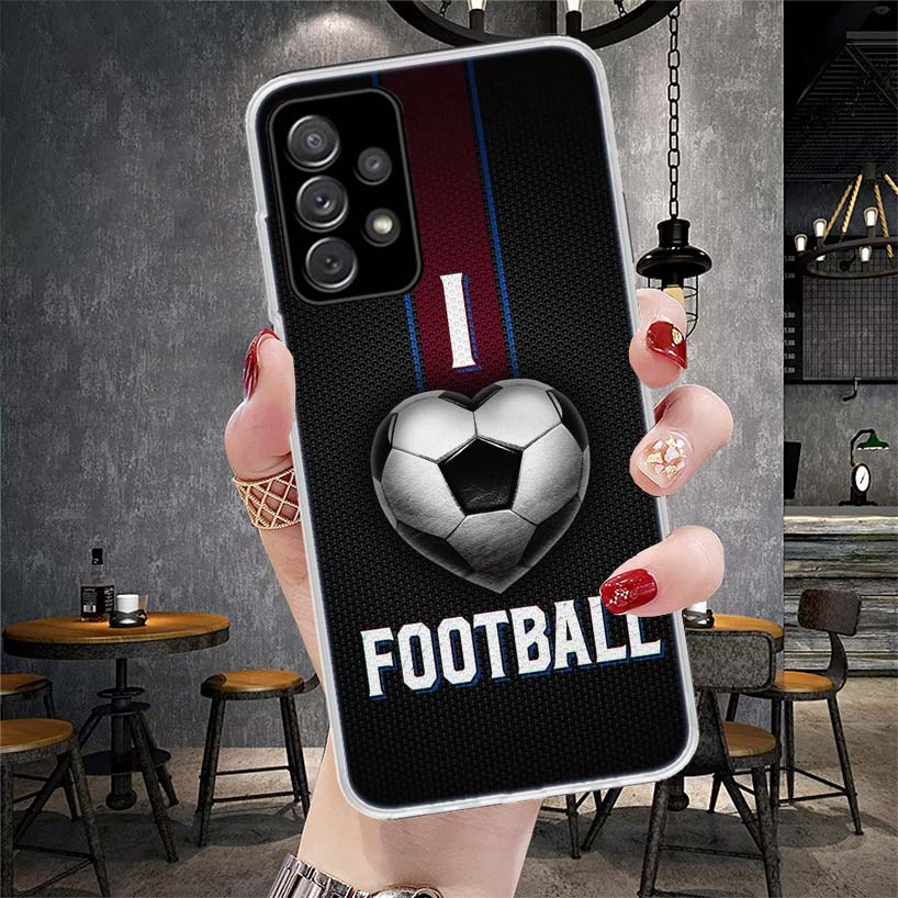 Football Soccer Ball Design Phone Case For Samsung Galaxy A12 A22 A32 A52 A72 A02S A51 A50S A71 A70 A31 A20S Note 20 Ultra S10 A