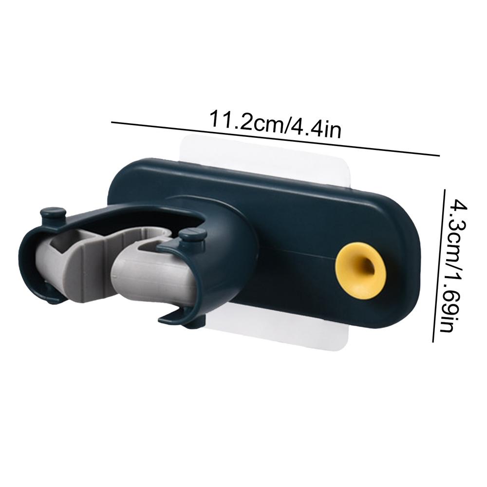 Mop Holder Wall Mount Mop Hanger Traceless Space-Saving Adhesive Clip Cleaning Tool Storage For Workshop Commercial Kitchen RV