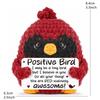 Creative Funny Handmade Crochet Emotional Support Dolls with Positive Energy Card Desktop Ornament Home Decor for Friend Gifts