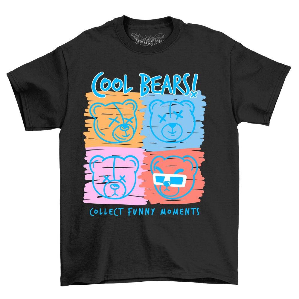 'BEARSTREET2-1 3'' Funny Teddy Bear Crew T-shirt - Cute and Cuddly Design, Unbearabl