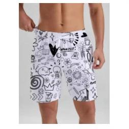 Men's Beach Shorts, Hawaiian Fashion, Summer Bathroom Shorts, Men's Beach Clothing