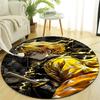 1pc Agatsuma Zenitsu  Print Round Carpet Chair Round Carpet Suitable for Bedroom Living Room Home Decorative Carpet