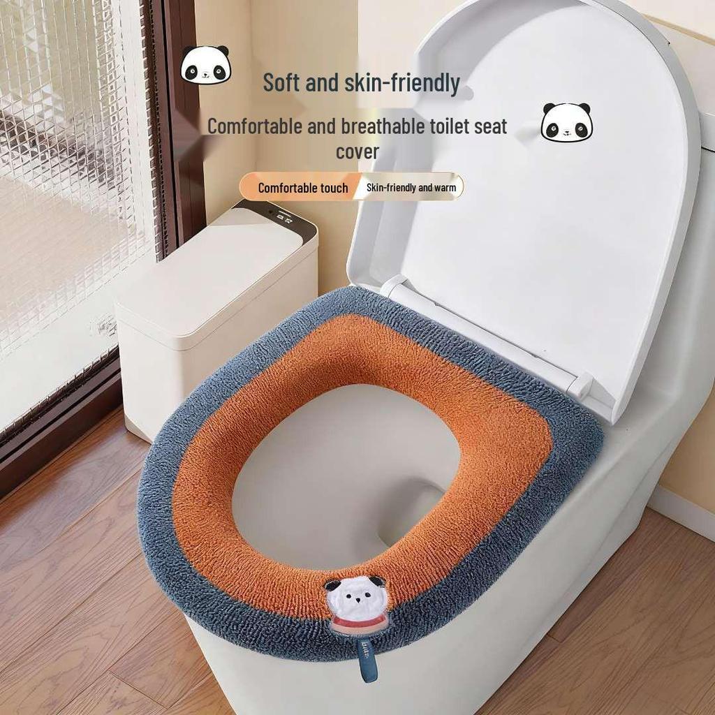 New Arrival: Plush Thickened Toilet Seat Cushion for Autumn/Winter Comfort