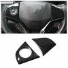 For Honda Vezel HR-V 2014 -  ABS Carbon Fiber Car Steering Wheel Button Frame Decoration Cover Trim Accessories Interior