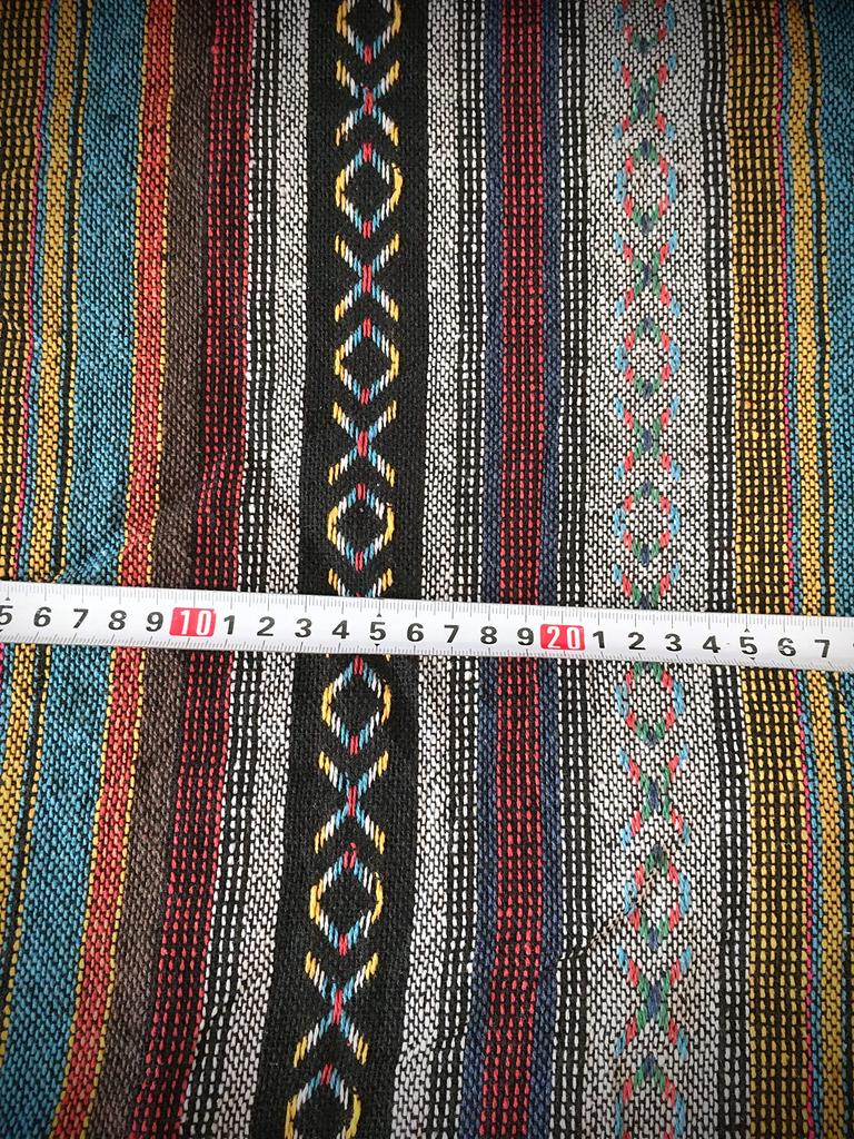 Mexican Dobby Ethnic Native American Ortega Craft Handmade and Other Projects Fabric, Remnants, Pattern, Design, Supplies, Tablecloths, Bags,