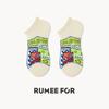 5 Pairs of Female Spring and Autumn Thin Shallow Mouth Low Top Sweat Breathable Cotton Boat Socks