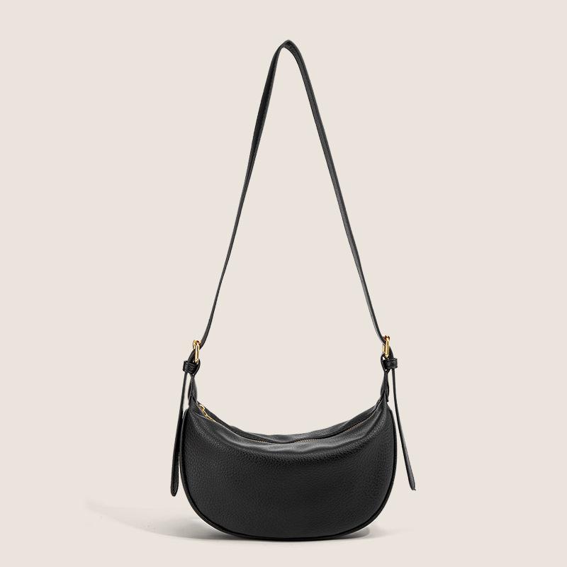 

Pu Leather Crossbody Bags Large Capacity Commuter Shoulder Bag Lightweight Solid Color Dumpling Bag Female Travel Underarm Bag чёрный