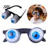 Elastic Frames for Comfortable Fit Pop-Out Eyes Glasses, Wobbly On Springs Novelty Gag Gifts Friends Prank Glasses Halloween Costume Parties,