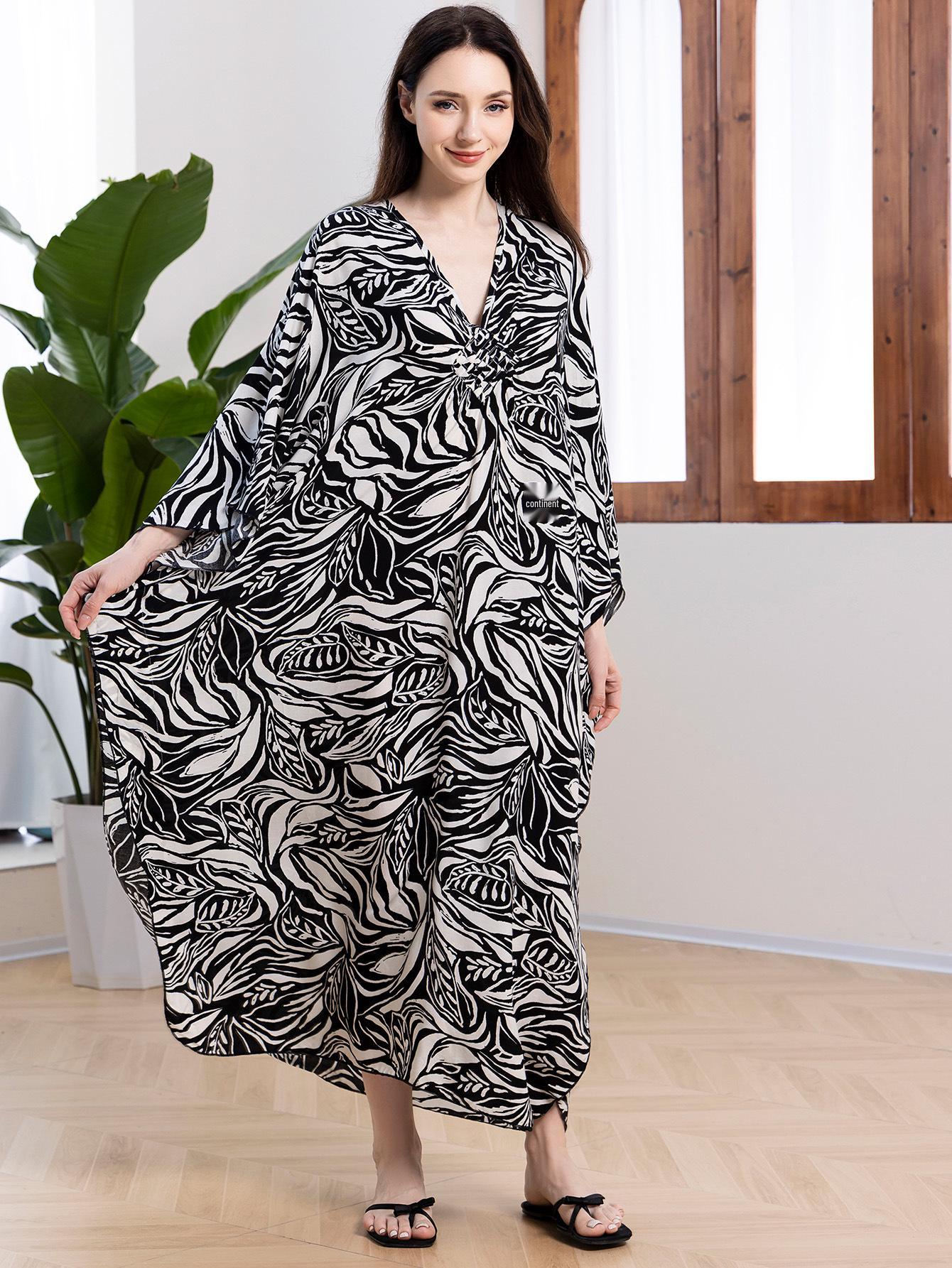 

Европейское и американское вязаное пляжное платье ручной работы больших размеров One Size