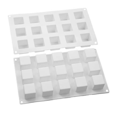 Silicone Mold, Mousse Mold, Baking Mold, Chocolate, Jelly, Cake Mold, 3D Cutter, DIY, Home Kitchen, 15-Cavity, Square, Pastry Mold