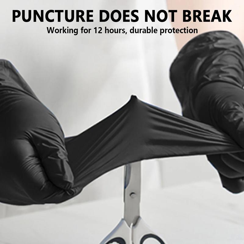 20/100PCS Black Nitrile Gloves Disposable Hair Grooming Gloves for Pet Care Household Cleaning Kitchen Beauty Nail Powder Free