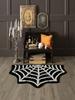 Halloween-Themed Carpet, Festive Decoration, Spider Web Doormat, Insulated And Warm, Entrance Door Mat, Bathroom Mat