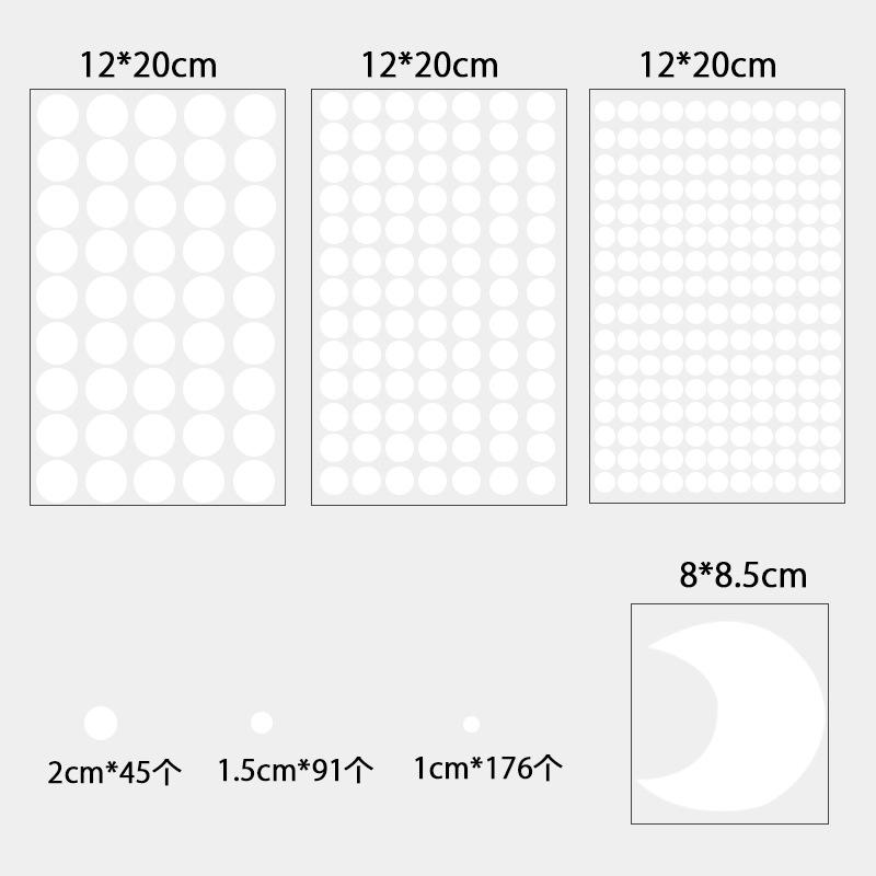 Glow In The Dark Moon And Star Wall Stickers For Kids Bedroom Living Room Decor Luminous Wall Decals Children's Room Wall Art Night Sky Stickers