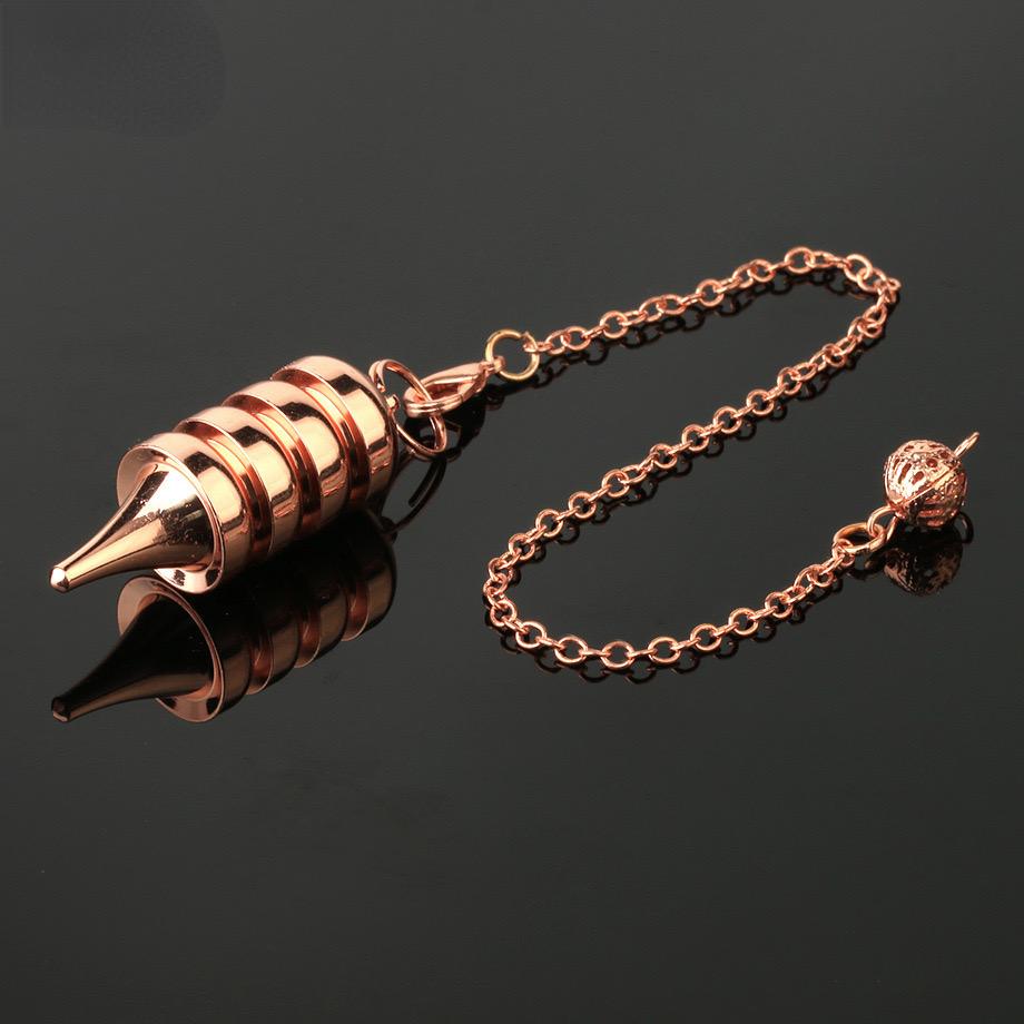 Cone 100% Copper Brass Metal Pendant Pendulum for Divination Dowsing Reiki Healing Egyptian Isis Pendulos Professional A001