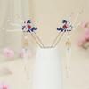 Tassel Hanfu Hair Stick Flower Chinese Style Hairpin Set Antique   Hair Sticks for Long Hair