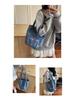 Women's Versatile Denim Tote: Large Capacity Shoulder Bucket Bag