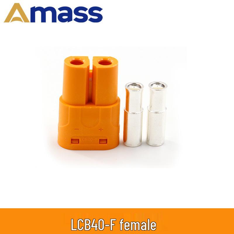 Amass LCB 40/50/60PW-M/F Crimp Purple Copper Silver-Plated Locking Circuit Board Connector
