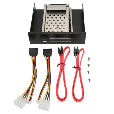 2.5in Internal HDD Enclosure Dual Bay SATA II Interface 7mm To 9.5mm Hard Drive Thickness HDD