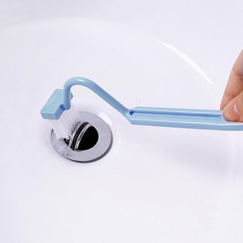 Portable S Shape Long Handle Toilet Corner Cleaning Plastic Brush