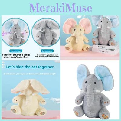 Plush Elephant Toy With Eye Covering For Kids Interactive Sleep Aid And Comfort