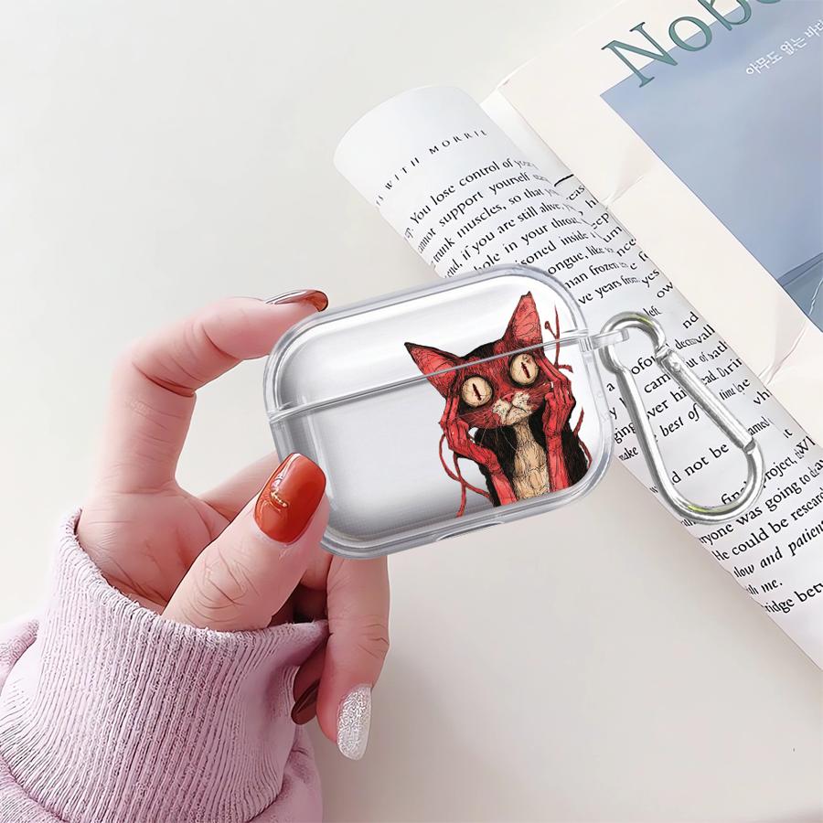 Clear Earphone Cases Cover Case For Airpods 4 Pro 2 Pro3 3 Pro2 1 Cool Cat