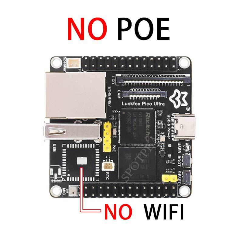 

Luckfox Pico Ultra Мікрофон WiFi6 PoE Аудіомодуль RV1106 з 8 ГБ eMMC.