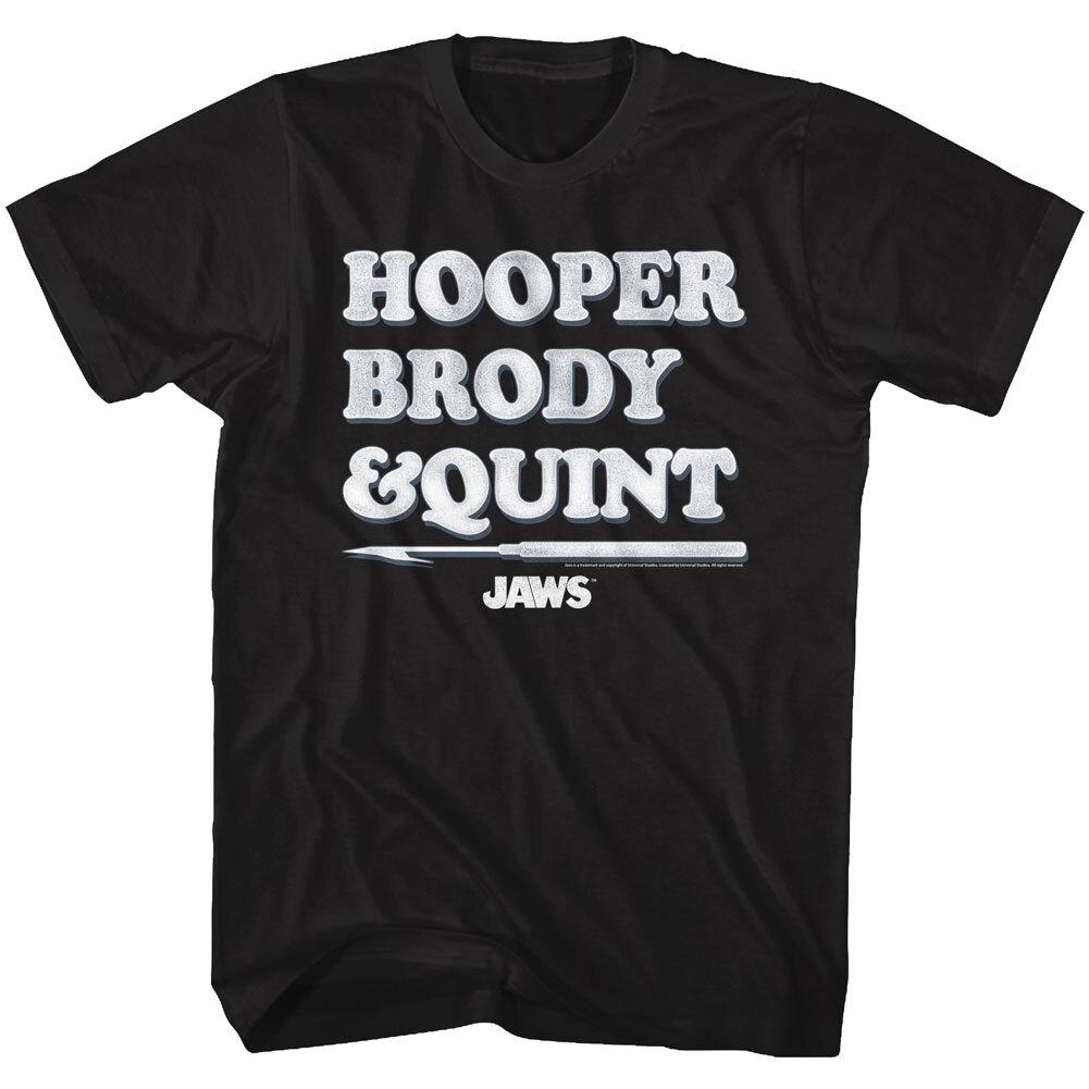 Jaws 70 Thriller Movie Orca Boat Crew Names Hooper Brody Quint Men T Shirt XXXL