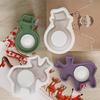 Plaster Candle Holder Silicone Mold Christmas Themed Candlestick Mold Gypsum Candle Stand Jewelry Crafting Mould